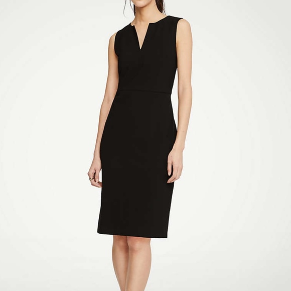 split neck sheath dress